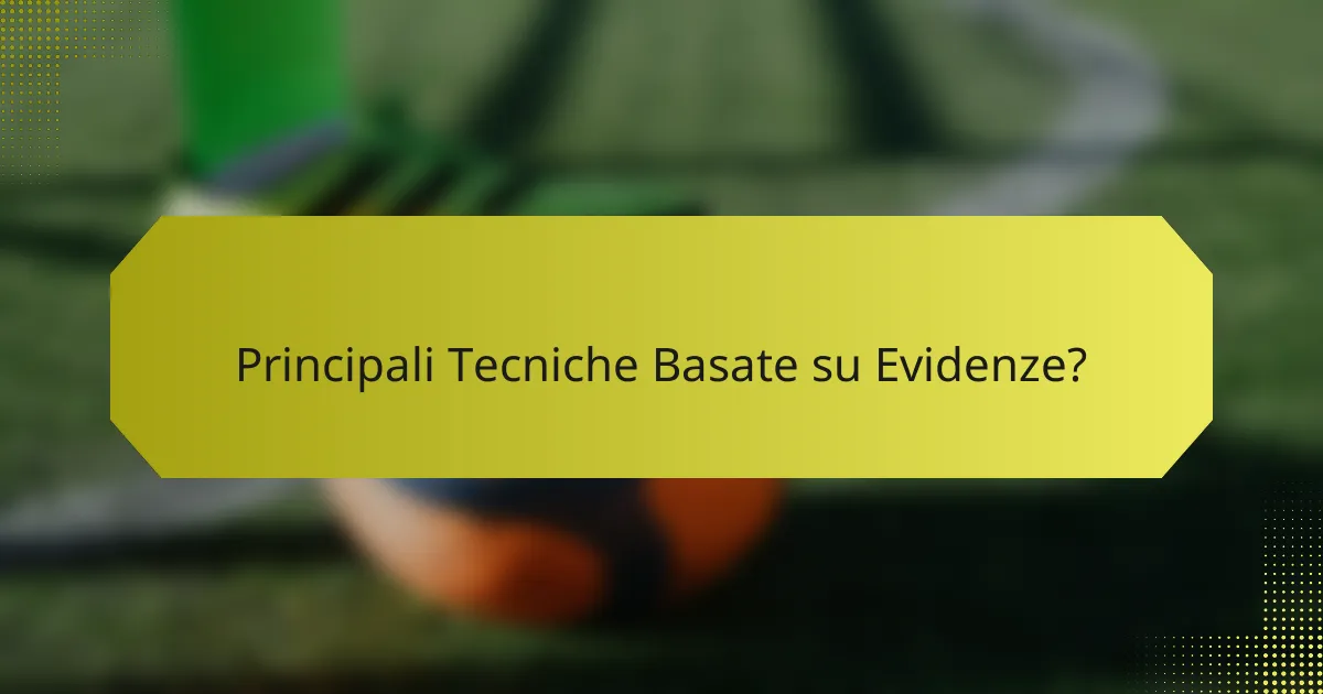 Principali Tecniche Basate su Evidenze?